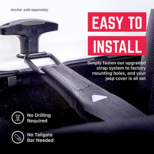 Image of GPCA Cargo Cover for Jeep Wrangler 2007-2018, JK 4-Door Soft /Hard Top