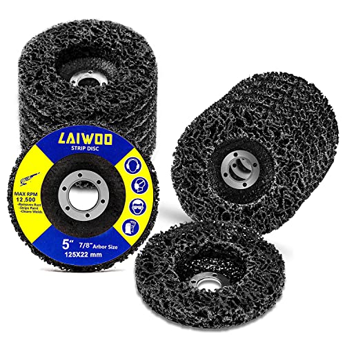 10 Stück 125mm CSD Scheibe Schleifscheiben für Winkelschleifer, Grobreinigungsscheibe Reinigungsscheibe Set, Schleif Scheibe Strip Disc Nylongewebescheibe, Ntfernen Sie Farbe, Rost (125x22mm) Cover