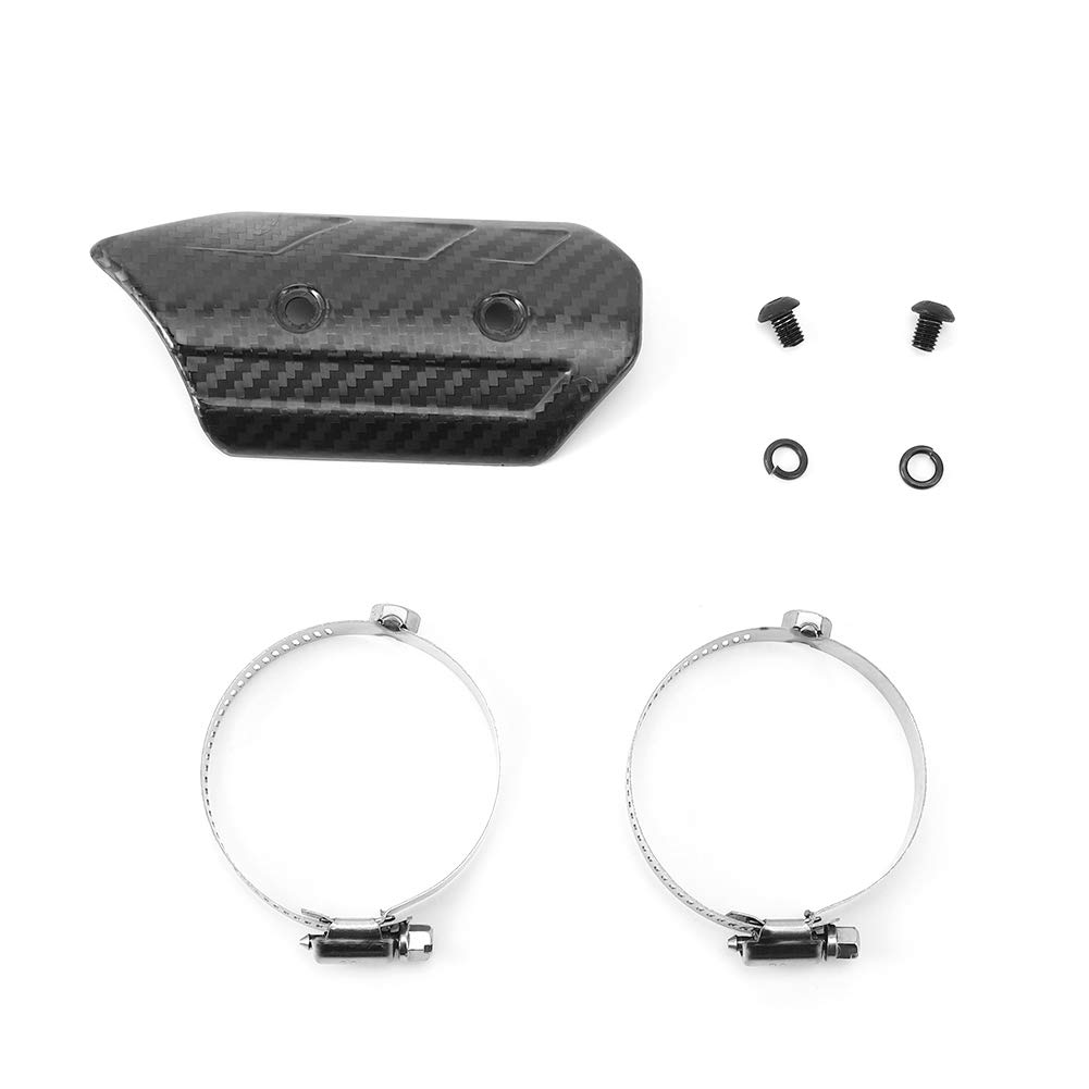 Cubierta de kit de protección térmica universal de tubo medio de escape de fibra de carbono seco para Kawasaki, Suzuki, Honda, Yamaha, etc.