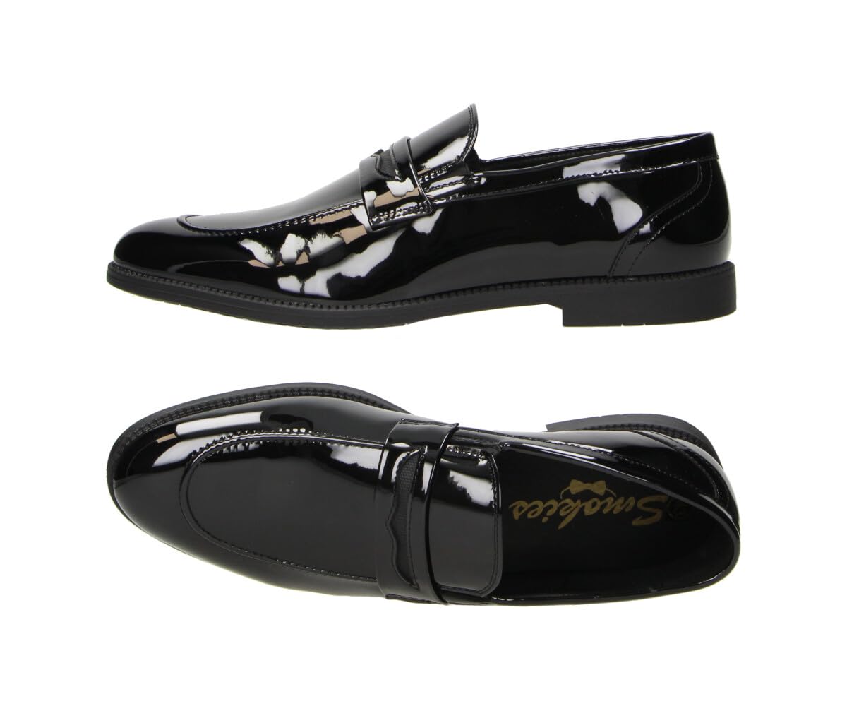 Zapato de Charol para Hombre Nick, Zapatos de Charol, Zapatos de Etiqueta, Zapatos de salón, Zapatos Elegantes, Mocasines de Charol, Nick EU 41 42 43 44 45 46 47