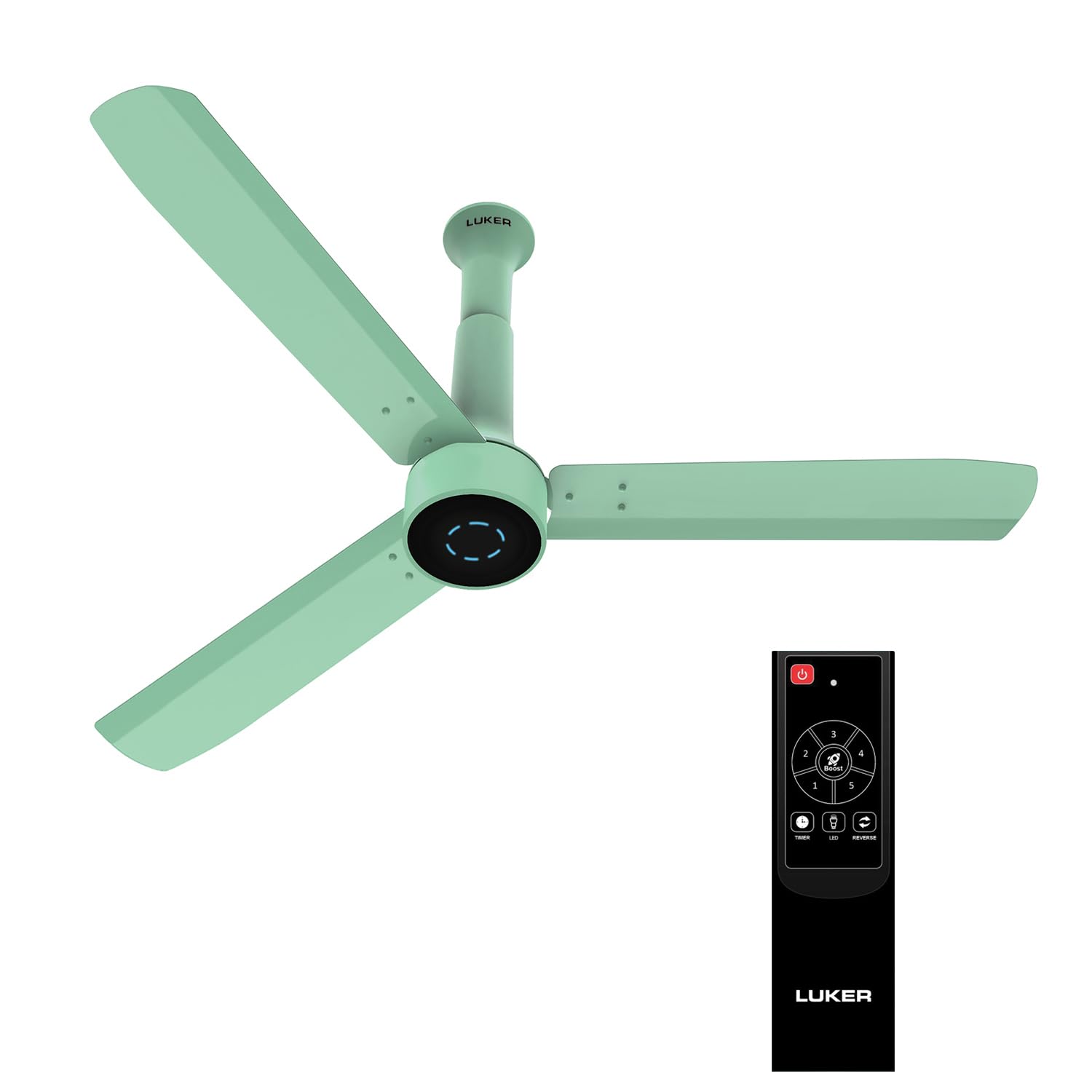 LUKER JVLuker USA Cosmos 1200mm BLDC Ceiling Fan with Remote, BEE 5 star rated Energy Saving bldc ceiling fan for Living Room, High Air Delivery with LED indicators, 3 Years Warranty, Oasis Green-image-37