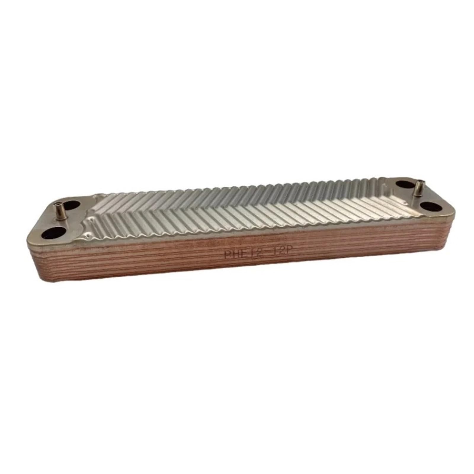 Domojt One Color Plate Heat Exchanger 12/14 Plate Stainless Steel Heating Brazed Plate Heat Exchanger For Water Heat Exchanging Absorption Chiller(12 Plates)