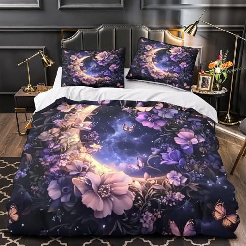 Housse de couette lune 140x200 microfibre 3D respirante - 2