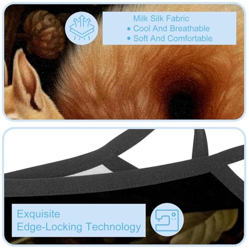 4 Pack Squirrel Neck Gaiter Face Scarf Cover Sun Protection Balaclava Cloth Bandanas with Ear Loops4