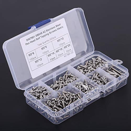 Tornillos auto-taladrantes M3 acero inoxidable x500 miniatura 2