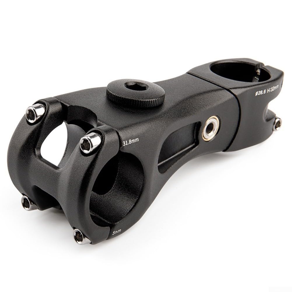 Attacco manubrio per mountain bike, regolabile da -60° a +60°, corsa ammortizzante da 15 a 20 mm, attacco manubrio in lega di alluminio (135 mm)