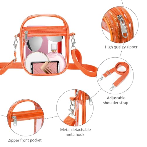 Image of Clear Bag Stadium Approved, Clear Crossbody Purse Bag with Front Pocket for Concerts Sports Events Festivals