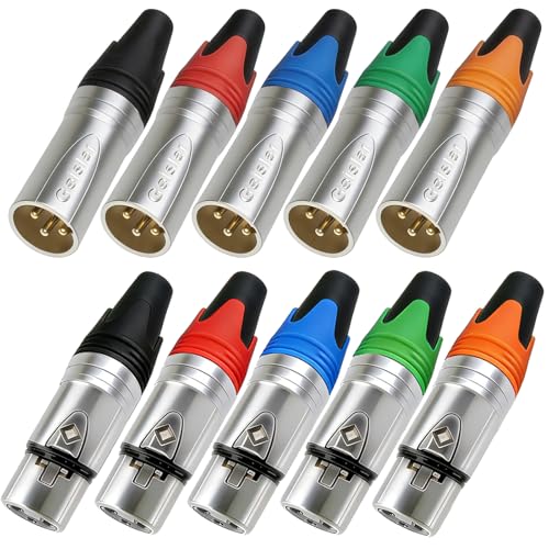 RIVIERA Conector XLR 3 Pines Macho y Hembra Pack 10 miniatura 1