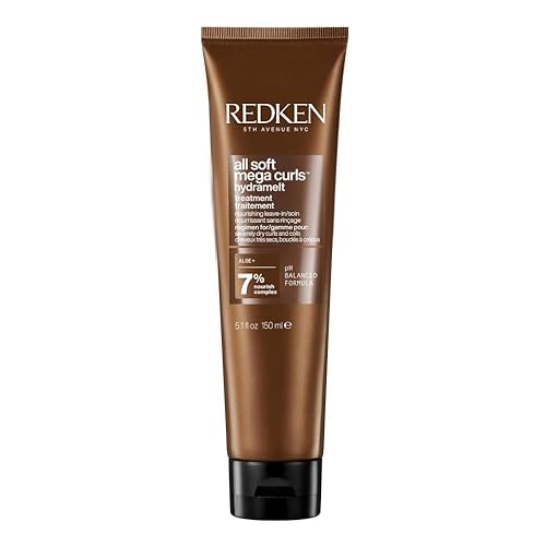 Redken Leave-In Haarcreme für lockiges oder krauses Haar, Belebt und hydratisiert trockenes Haar, Mit Aloe Vera, All Soft Mega Curls Hydramelt, 150 ml - 150 ml (1er Pack)