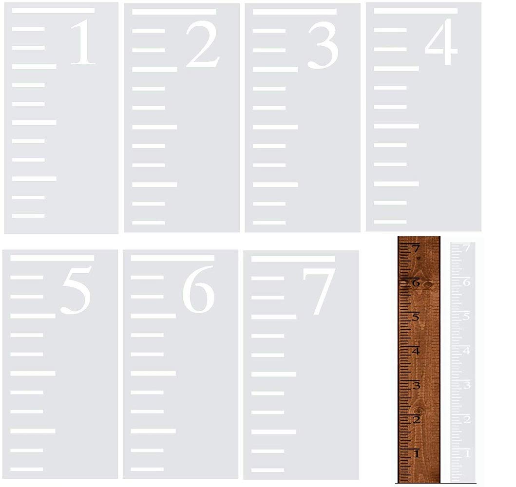 Buy 7 Feet Growth Chart Stencil, Kids Height Growth Chart Reusable