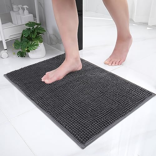 smiry Non Slip Chenille Bath Mat, 50 x 80 cm, Extra Soft Bathroom Mat - Image 2