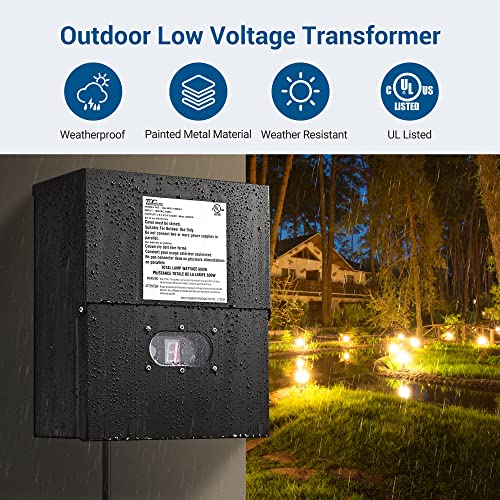 DEWENWILS 600W Low Voltage Landscape Transformer, Outdoor Weatherproof Transformer