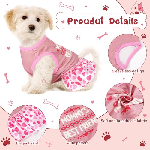 6 Pack Girl Dog Clothes Pet Dress Shirt Female Cute Dog Sundress Puppy Christmas Apparel Clothes Outfits with Ruffles for Pets Cats(Medium) - Image 4