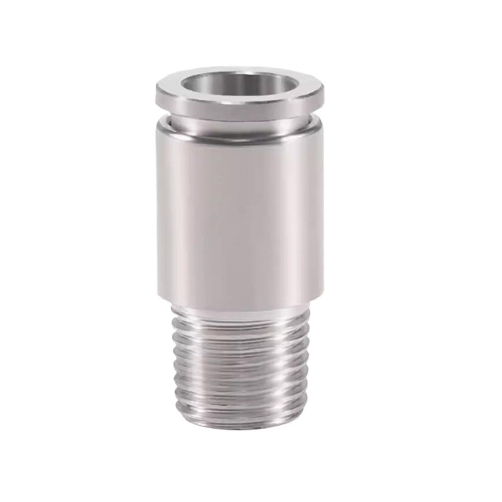 POC4/6/8/10-01-02 304 Stainless Steel Pneumatic Connector External Thread Straight Trachea 1Pcs(POC4-01)