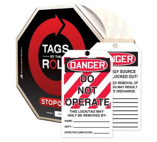 Amazon.com: Accuform Signs TAR114 Tags By-The-Roll Lockout