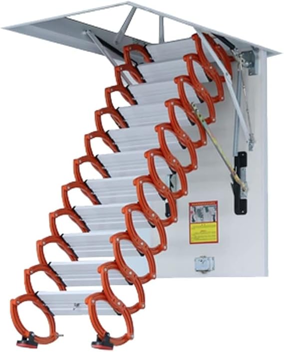 PAASHE Folding Loft Ladder Heavy Duty Attic Stairs Thick