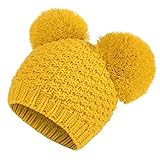 Simplicity Women's Winter Cable Knit Pompom Ski Snowboard Beanie Hat