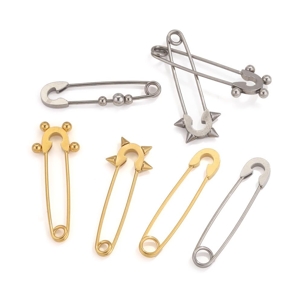 Alfiler De Seguridad Grande De 38 Mm Y 30 Piezas, Broche Simple De Acero Inoxidable, Alfiler De Insignia De Ropa Y Equipaje Hecho A Mano, Utilizado para Accesorios De Joyería De Bricolaje