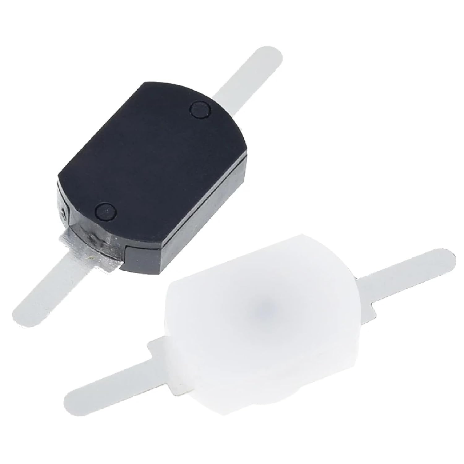 Mini Push Button Switch, Black White, DC 30V 1A, On Off Electronic Switch for Electric Torch, 5 Pack (Black)