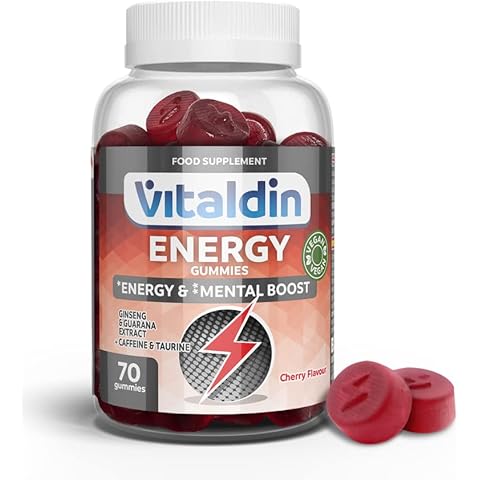 VITALDIN Energy Gummies con Ginseng, Guaraná, Cafeína & Taurina Cover