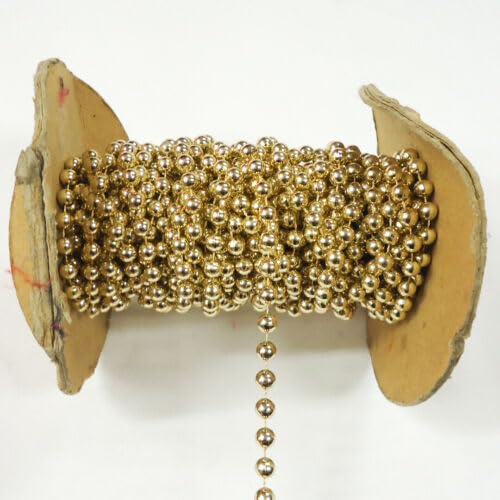 10 Yards Beaded Pearl Trim Strand 8mm Wide Gold Fabric