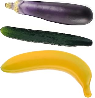 [3 in1] Realistic Artificial Vegetables Set - Soft PU Fake Cucumber