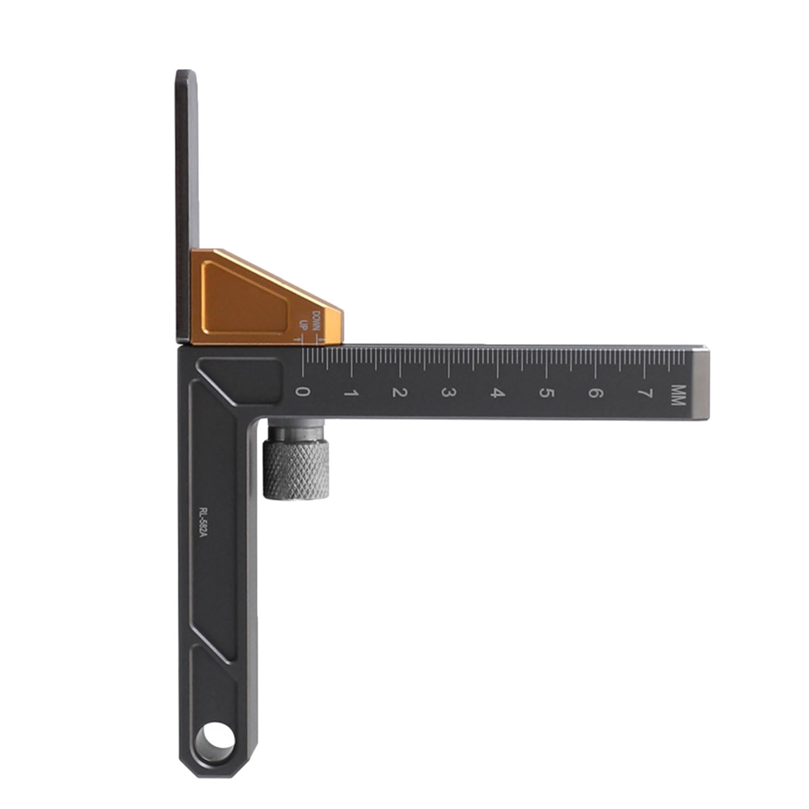 Medidor de altura de escala métrica/pulgadas, instrumento de medición de aluminio, herramienta de medición de carpintería