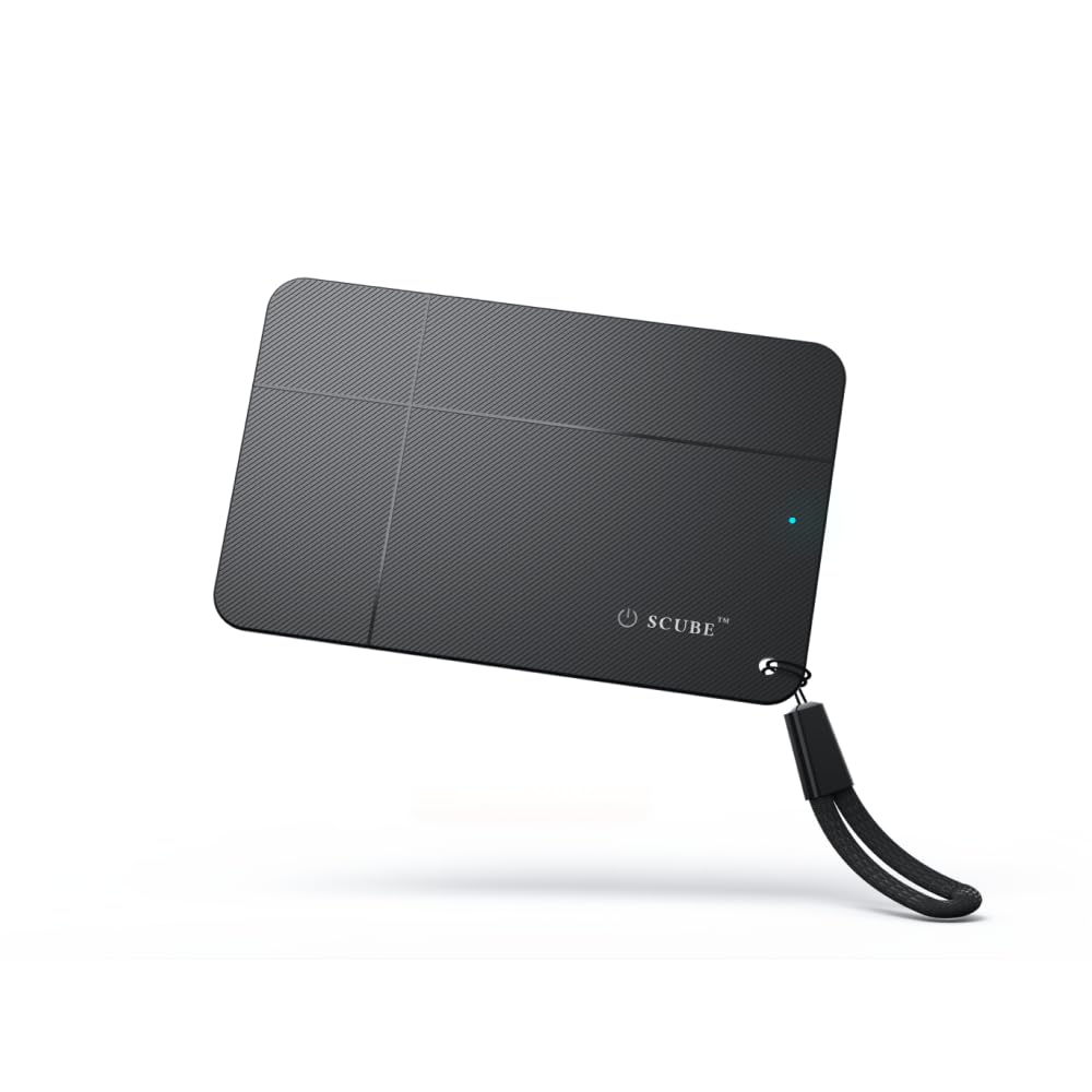 Scube Smart Pulse Card, Google Find Hub Tracker, BLE 5.2, NFC Profile Sharing, IP67 Waterproof, Essential Item Tracking, PC+ABS Material, 80x50mm, 6 Months Battery Life | Pack of 2