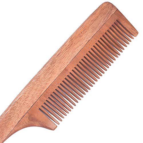 Image of Ekan 100% Natural Handmade Neem Wood Comb For Control Hair Fall And Hair Regrowth For Men And Women Pack Of 1 (Neem wood Comb Model no -6)