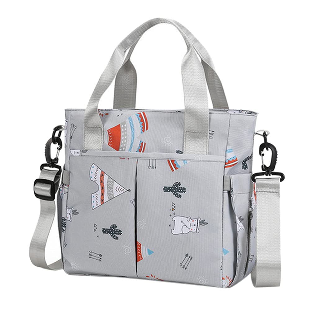 SOIMISS Bolsa Gran Capacidad y Correa Hombro de Nylon Compartimentos Múltiples Pañales Adecuado para Llevar al Ñiño Cochecito Paseo