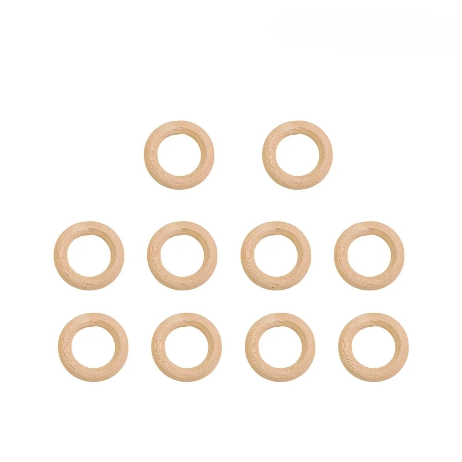 Unfinished Wood 30-Pack Unfinished Wood Rings, 30-70mm Natural for DIY Jewelry & Crafts(70mm)
