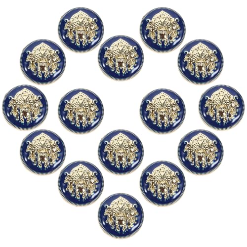 FRCOLOR 20pcs Vintage Metal Coat Buttons 15mm Decorative Buttons for