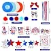 BOARDFEB 12 Sets 4th of July Crafts Kits DIY Patriotic Red White Blue Star Foam Wreath Signs Ornaments for Kids Independence Day Party Favors Gift Exchange Activities