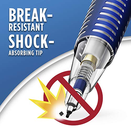 Image of Paper Mate Clearpoint Mechanical Pencils with Break-Resistant 0.7mm Lead, Comfort Grip and Eraser, Dark Blue, 12 Count