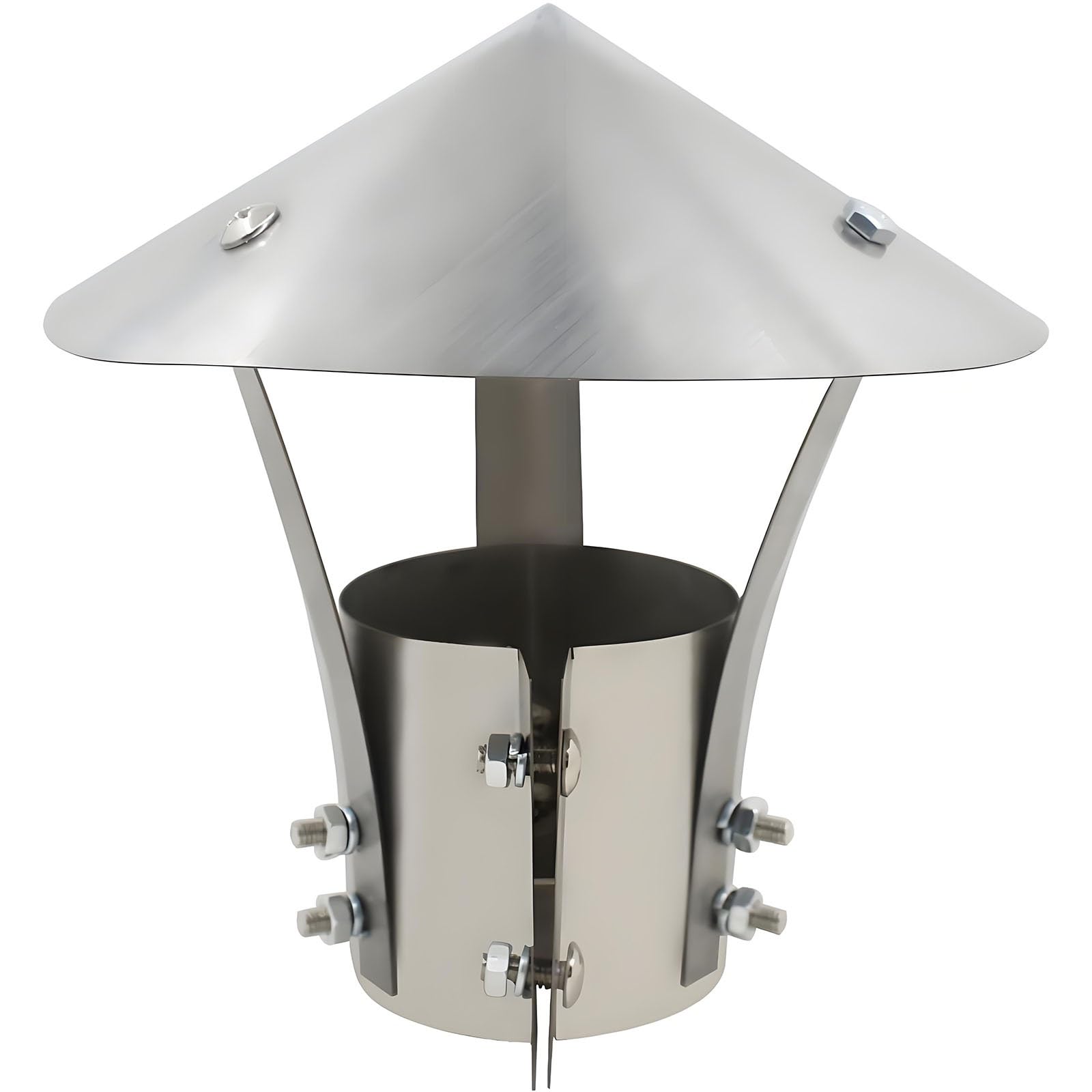 EBZFASO Galvanized Steel Roof Vent Cowl, Stainless Steel Chimney Rain Cover(100mm/3.9in)
