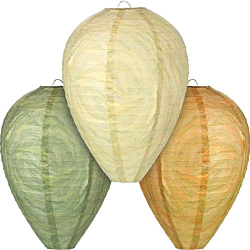 Wasp Nest Decoy Hanging Fake Wasp Nest Non-Toxic Paper Decoy Effective Deterrent Bee Hornets Fake Nest for Home and Garden Outdoors (3 Pieces)