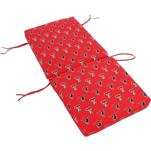 Image of College Covers Everything Comfy Texas Tech Red Raiders 2 Piece Chair Cushion