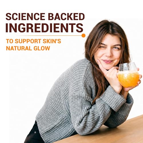 Image of NutraStore Skin Glow | L Glutathione Effervescent Tablets Pack of 2 | Vitamin C, Hyaluronic Acid, Biotin, Astaxanthin & Zinc | Antioxidant Skin Wellness Formula | Orange Aura Flavor | 2 x 15 Effervescent Tablets