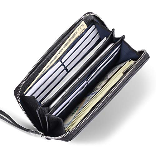 Image of HISCOW Supple Clutch - Full Grain Leather (Zippered Black)