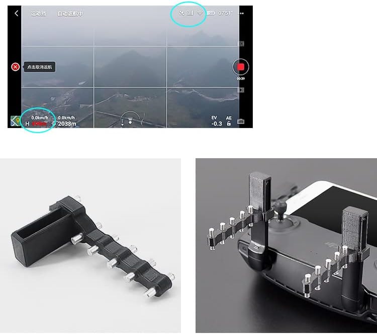 Miniatura 6 de Aokicase Antenna Range Extender Yagi-UDA 5.8 GHz Signal Booster for DJI for Mavic Series Drone, More Safety for Flying Specific Accessories (Mavic