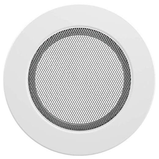 Rejilla de ventilación KRATKI | FI 125 mm | Ø 17,3 cm | Blanco | Rejilla Redonda de Aire Caliente | Rejilla de Escape para ventilación de chimeneas | para Cada Tipo de Interior