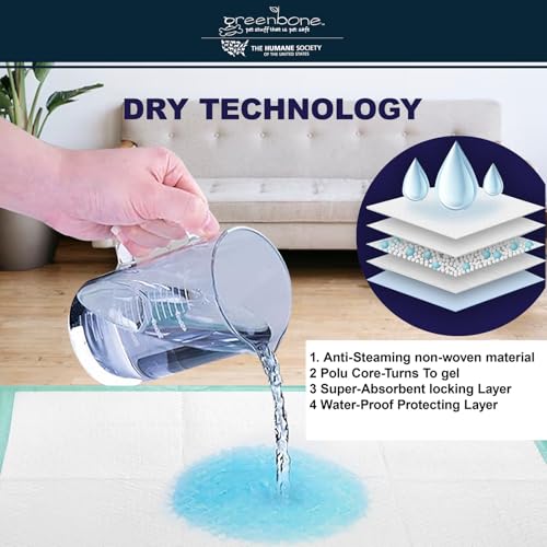 Image of The Humane Society by Greenbone Training Pads for Puppies & Indoor Dogs - Leak Proof - 100 Count