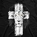 Kerusso Fear Not for Jesus The Lion of Judah Has Triumphed Cross Black Cotton Crew Neck T-Shirt, XX-Large
