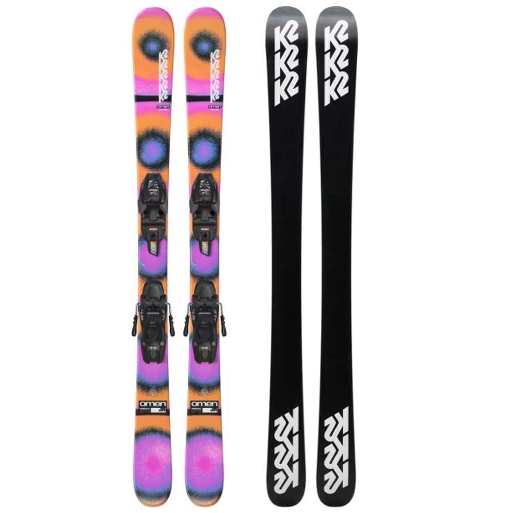 K2 Omen Jr Skis w/ 4.5 FDT Jr Bindings, 119