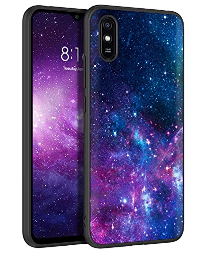 BENTOBEN Coque Xiaomi Redmi 9A, Etui Redmi 9AT Housse de Protection Brillant Lumineux Nébuleuse Violette Ultra Slim TPU Silicone Souple Anti-Chute Coque pour Xiaomi Redmi 9A/9AT- Nébuleuse Cover