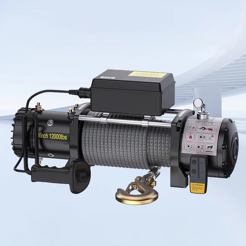 Wciągarki elektryczne Wciągarka 12 V Mały dźwig montowany na pojeździe 24 V Wciągniki metalowe Samoratowniczy wózek podnoszący Wciągarki trakcyjne Wciągnik elektryczny(3500 pounds 12v A)