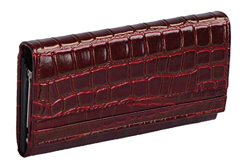 CROCO Borsellino da donna a scatto Vera Pelle