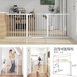 MOTASAN ベビーゲート 設置幅75～306cmからお選び 高さ75cm 持ち上げずに開け ペットゲート ペットフェンス ドア付き 突っ張り 脱走防止 犬 ベビー 留守番 屋内用 スチール (高さ75cmホワイト, 設置幅166~173cm) の画像3
