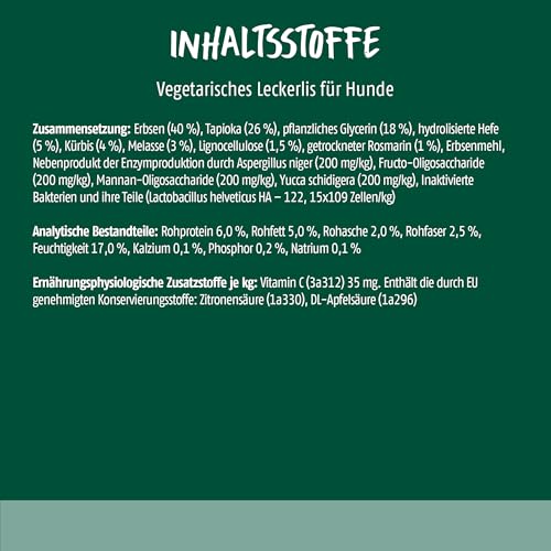 Christopherus Vegetarischer Soft Snack für ausgewachsene Hunde, Leckerli für Hunde, Tapioka + Kürbis, 125 g