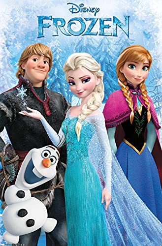 Trends International, 24x36 Disney Frozen - Group Wall Poster, 24" x 36", Multi
